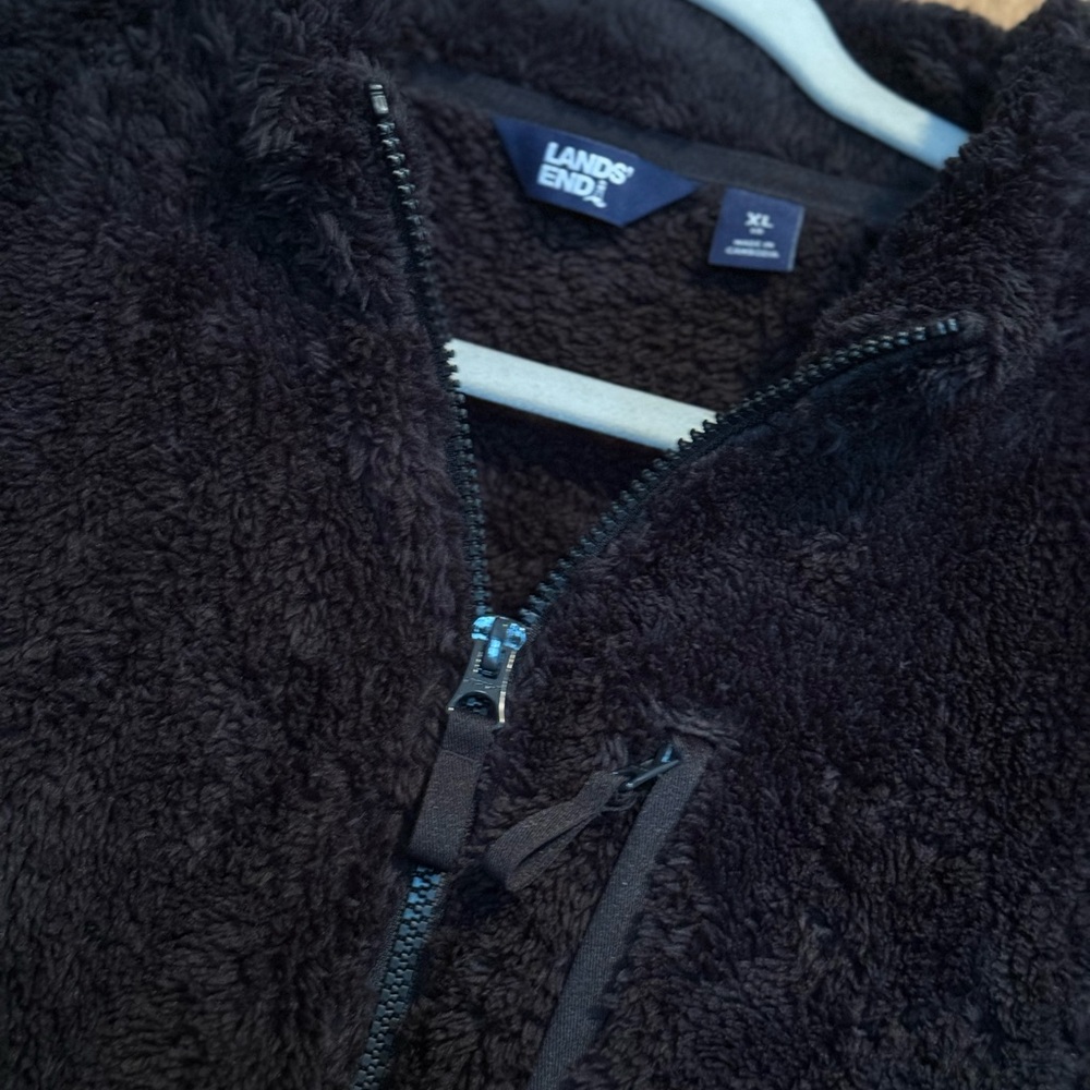 NWT Lands' End Charcoal Fleece Jacket